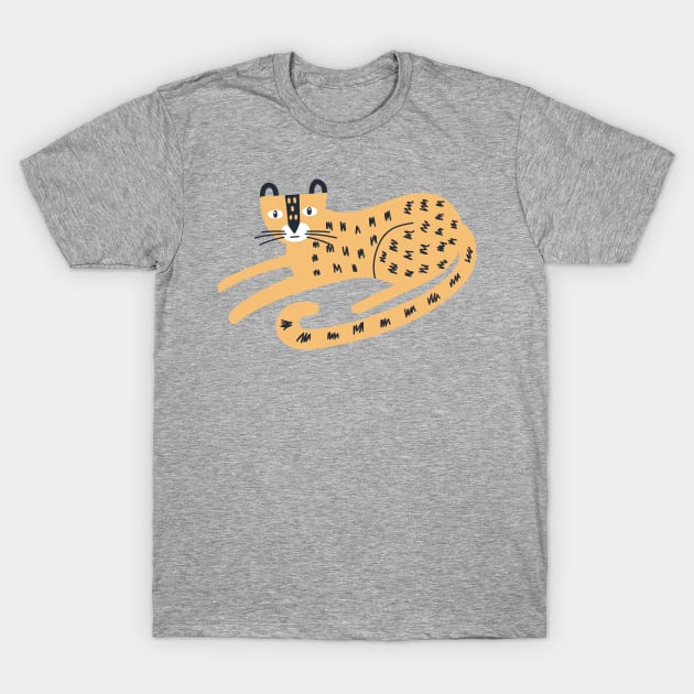 Leopard Illustration T-Shirt by JunkyDotCom